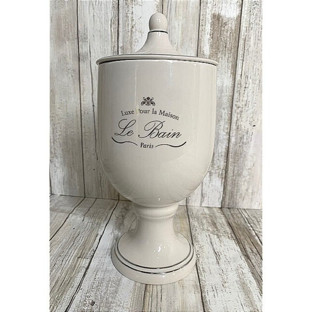 Kassatex Le Bain Porcelain Pedestal Apothecary jar